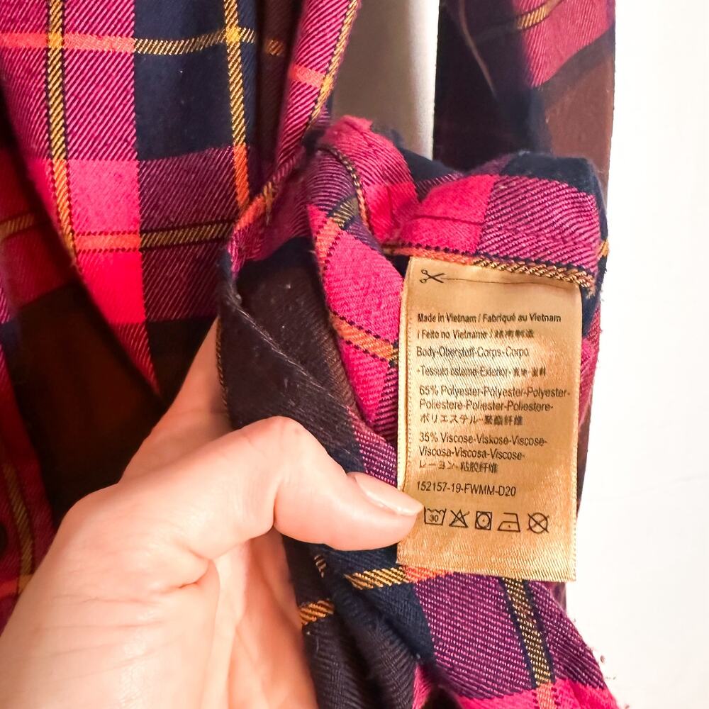 SCOTCH & SODA Pink Flannel Plaid Checks Shirt Sz. M - Picture 5 of 8